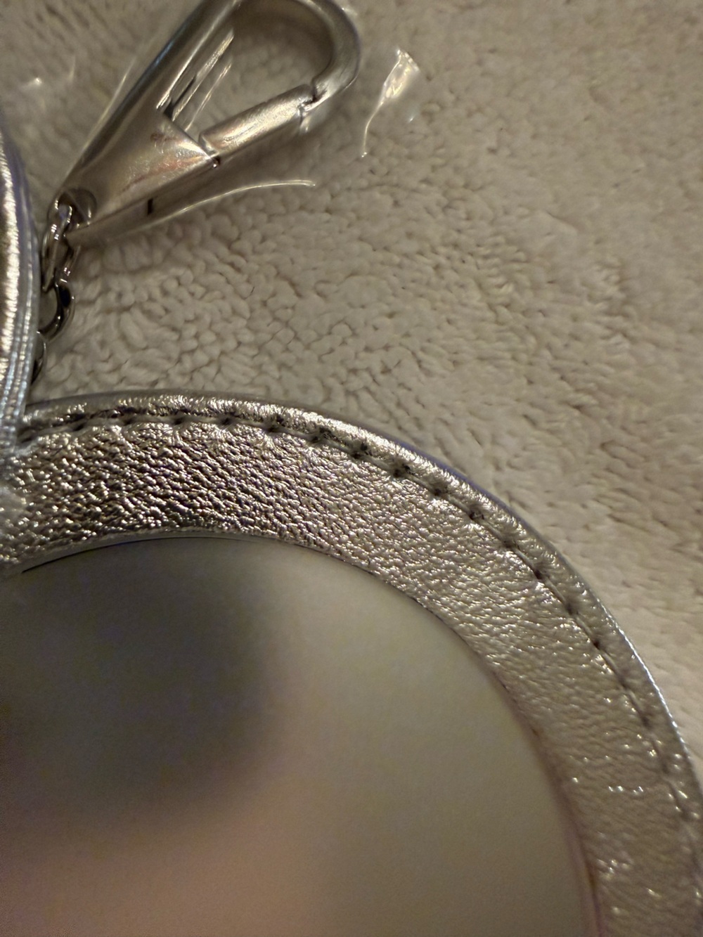 Dior Metallic Silver Mirror W/ Clip View 6